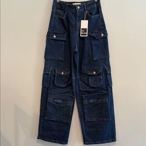 LA BIJOU high waisted BAGGY WOMENS SIZE SMALL denim jeans